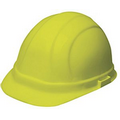 Hard Hat with ratchet adjustment and 6 point nylon suspension in Hi-Viz Yellow